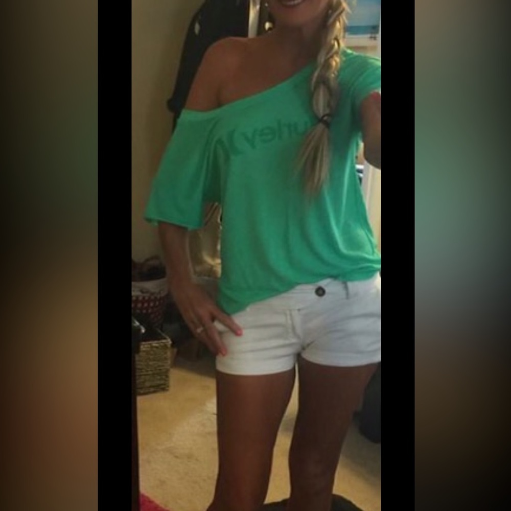 Hurley off the shoulder shirt